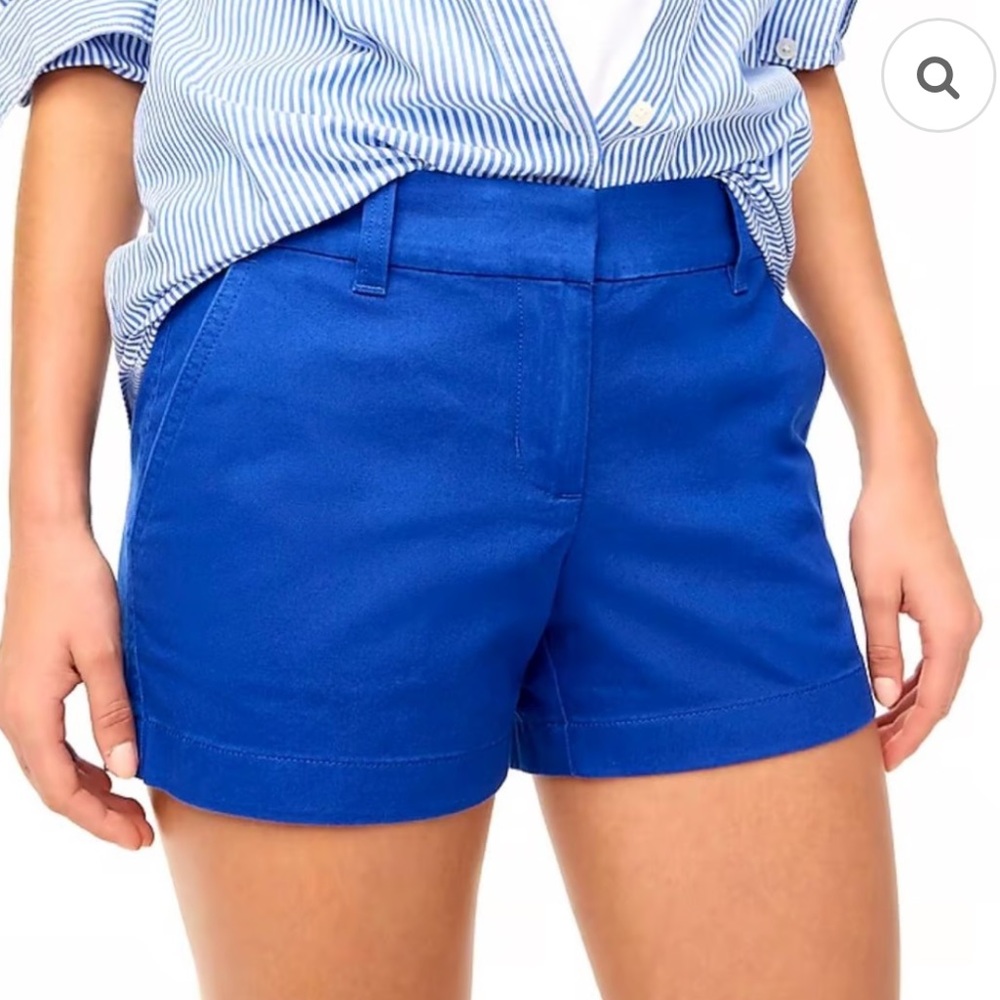 J. Crew 3.5” Classic preppy regal blue summer chino shorts size 00 XS